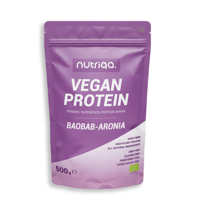 Nutriqa Bio Baobab-Aronia proteinmix csomagolás