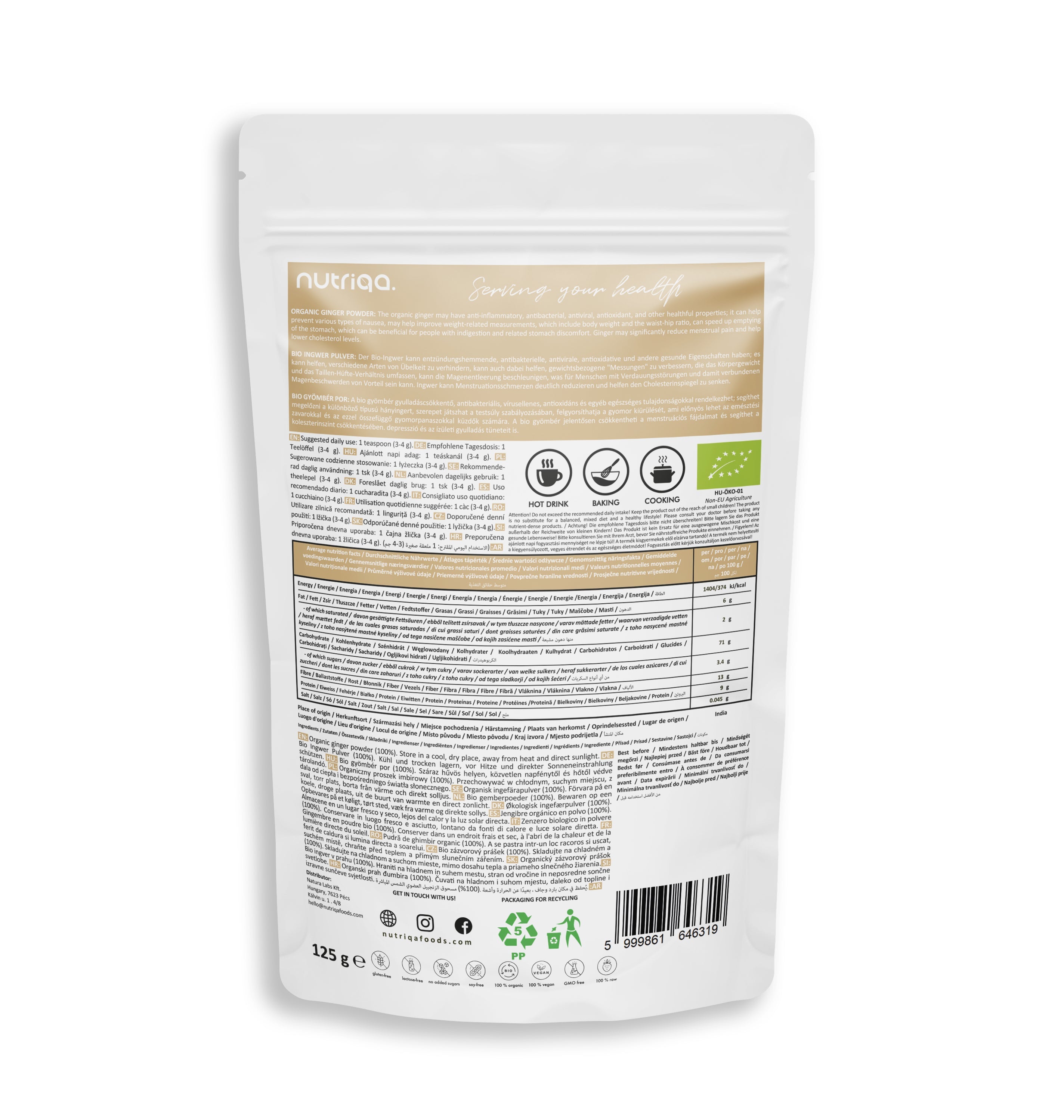 Bio Gyömbér Por 125 g